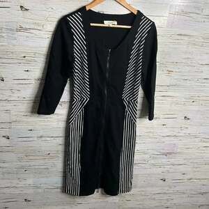 Colletta black striped white long  sleeve side 6